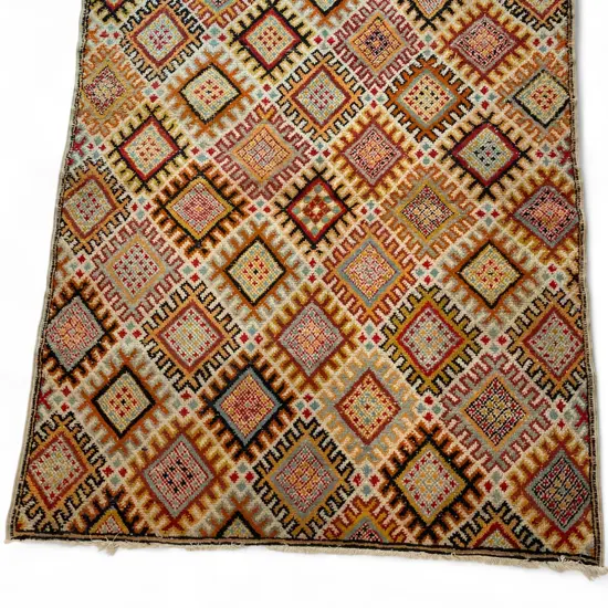 Berber Morocco wool/cotton pile rug,